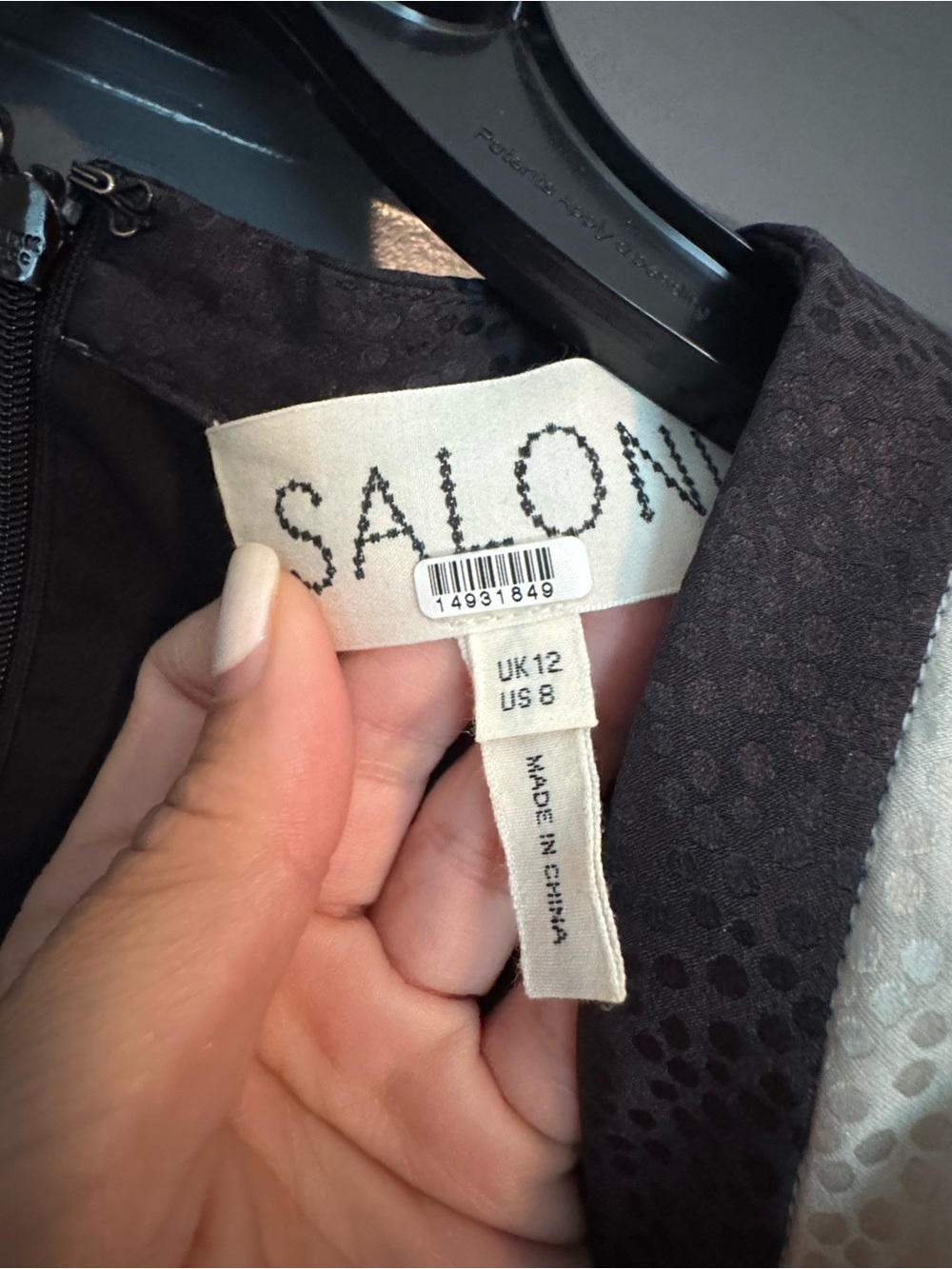 SALONI Black Maxi Dress with Multicolor Floral Embroidery - Picture 2 of 4